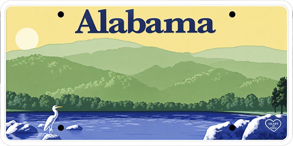 Alabama license plate