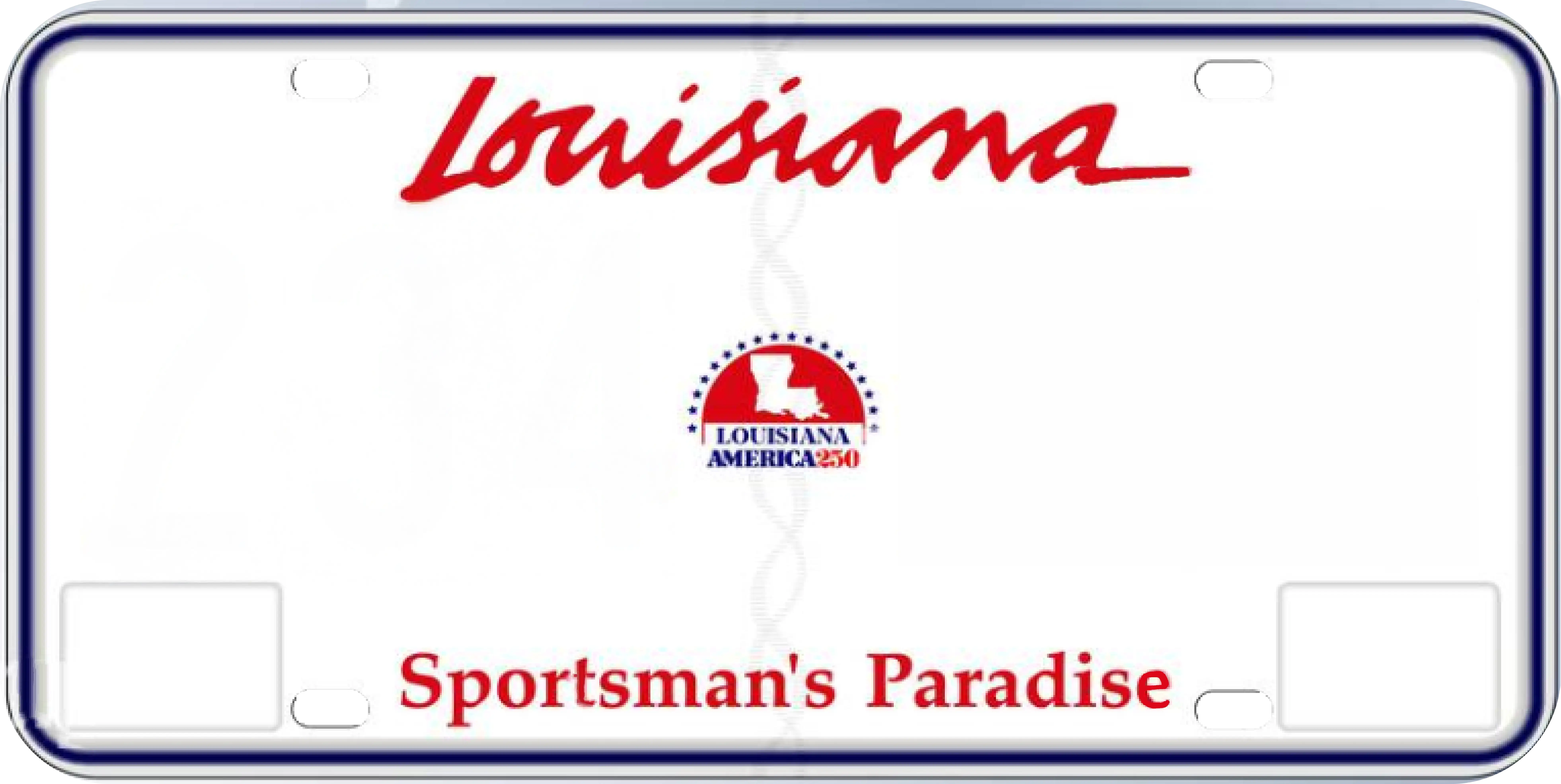 Louisiana license plate