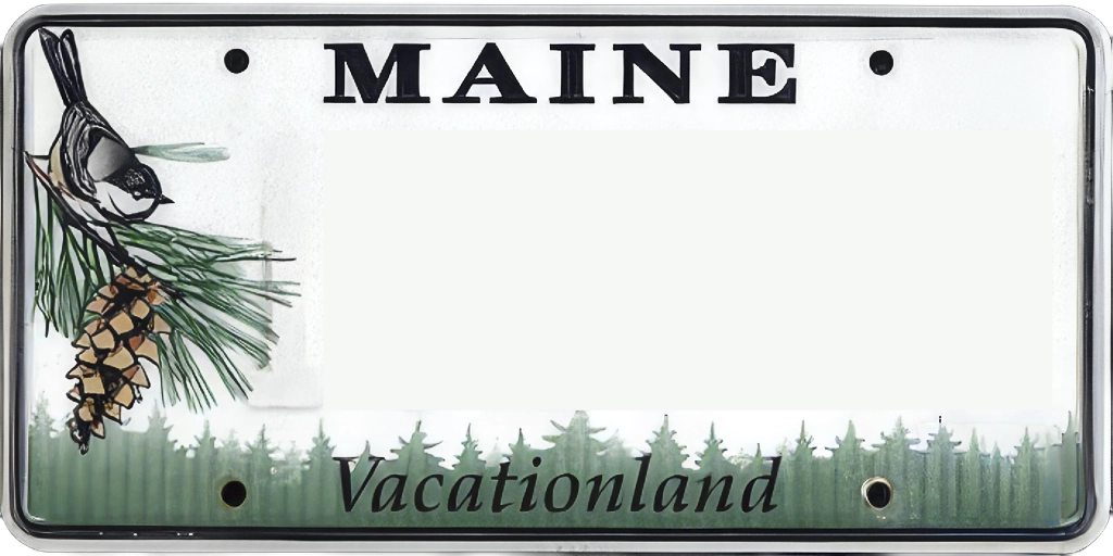 Maine license plate