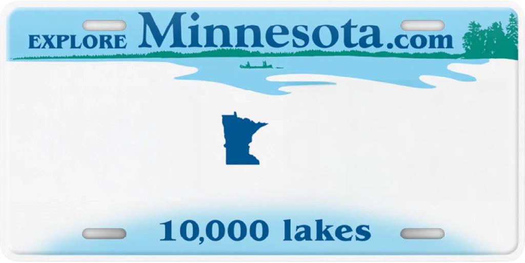 Minnesota license plate