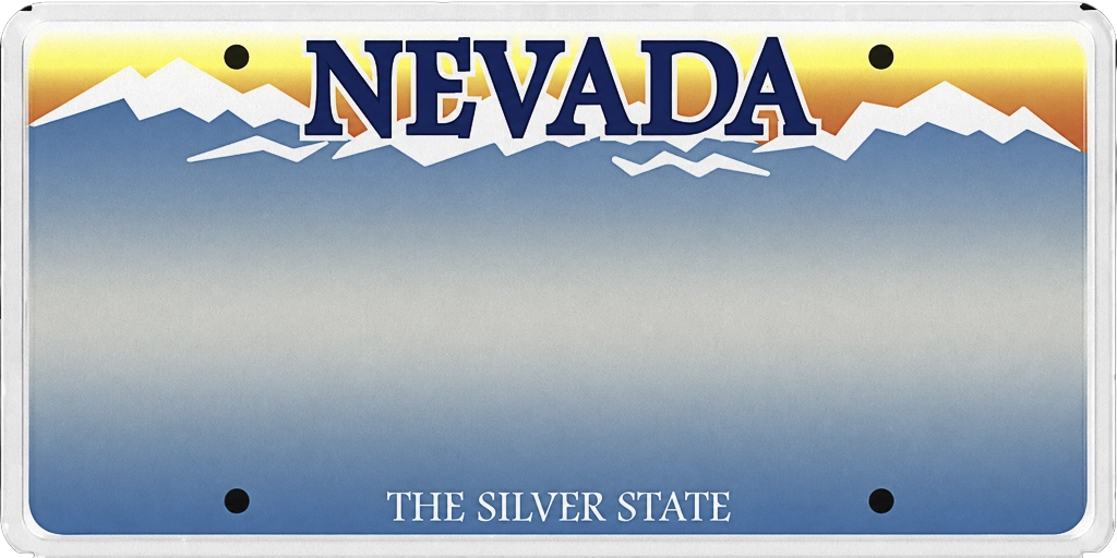 Nevada license plate