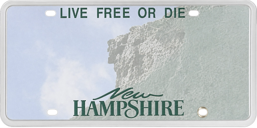 New Hampshire license plate