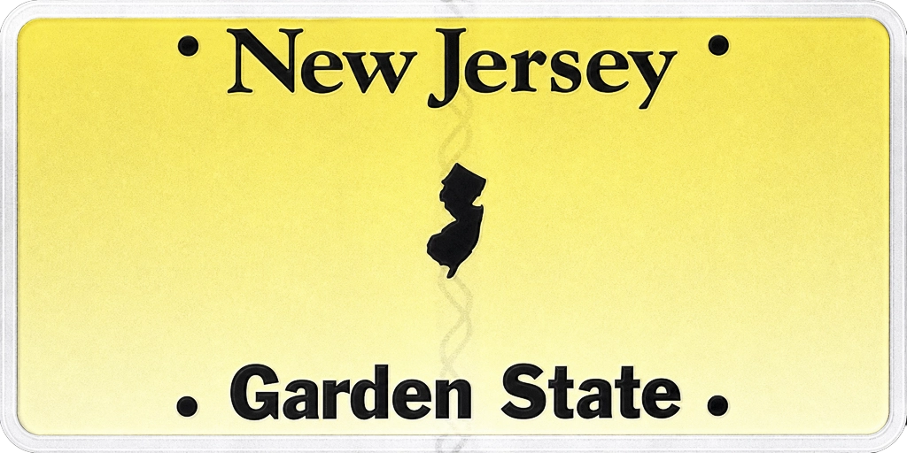 New Jersey license plate