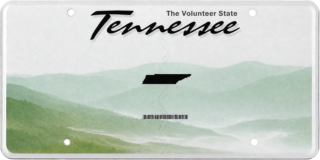 Tennessee license plate