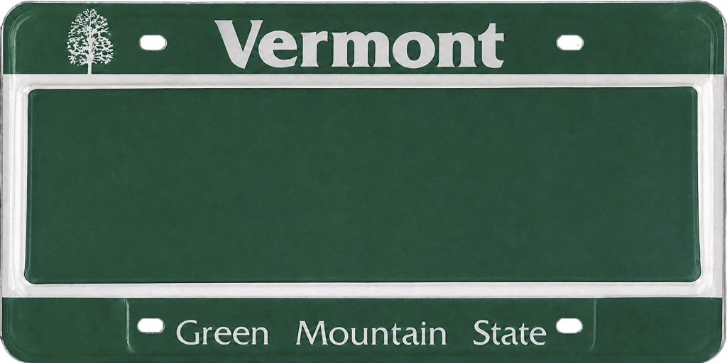 Vermont license plate